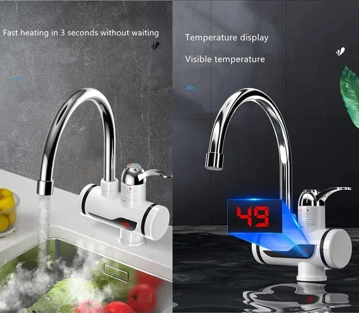 Electric Kitchen Instant Water Heater Tap – Instant Hot Water Faucet | Fast Heating Tankless Faucet